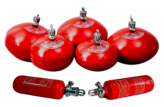 Powder faire extinguishing modules Sprut-1 and Sprut-6
